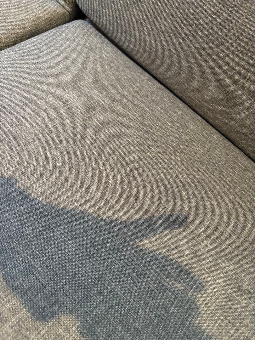 セルタン　日本製　ローコーナーソファ 3点セット デニム生地グレー