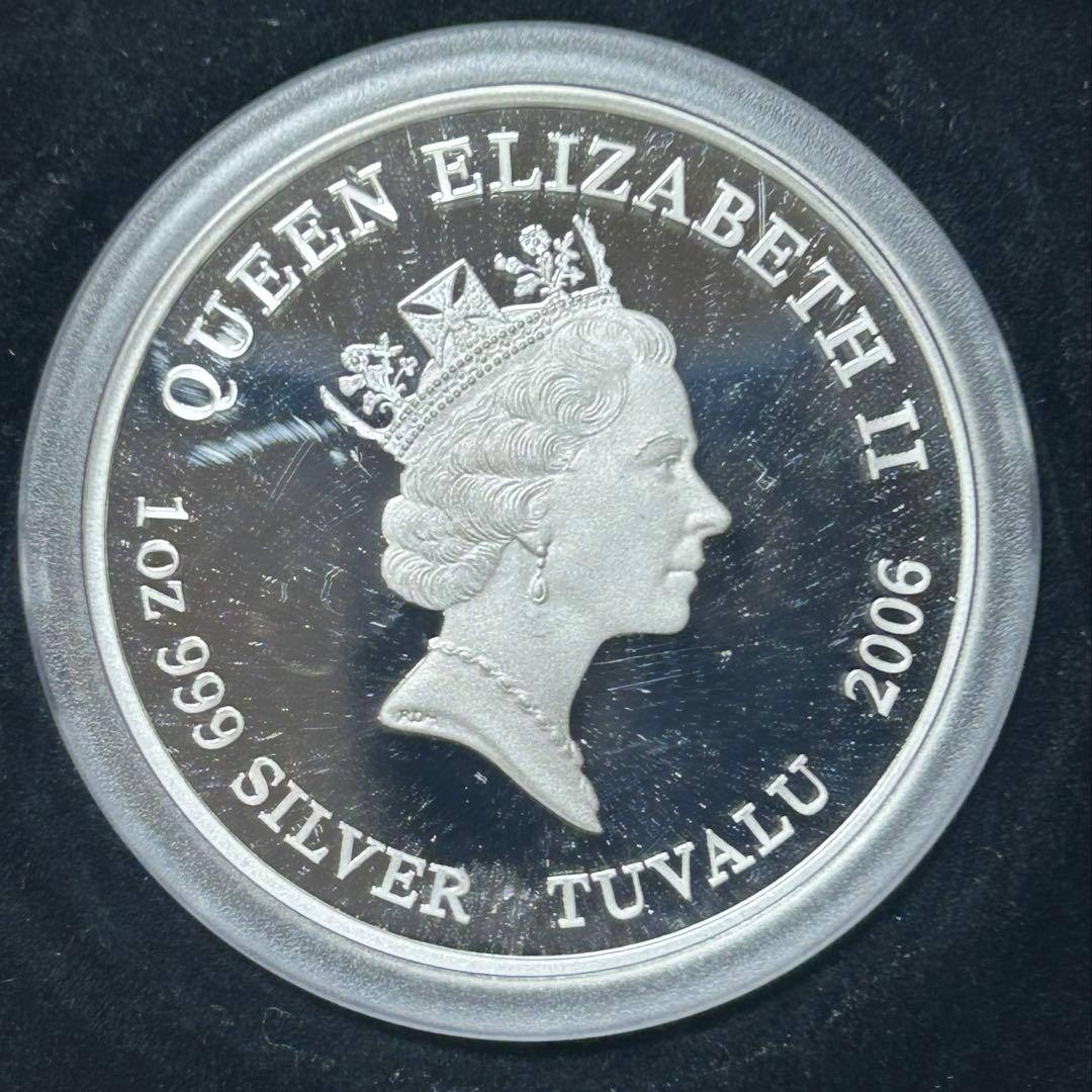 鉄人28号記念　1オンス銀貨　ツバル発行　2006年 古銭　銀貨　外国