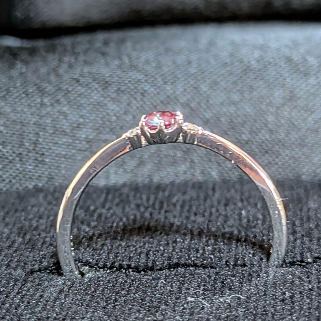 ラボグロウンアレキサンドライト K10WGリング