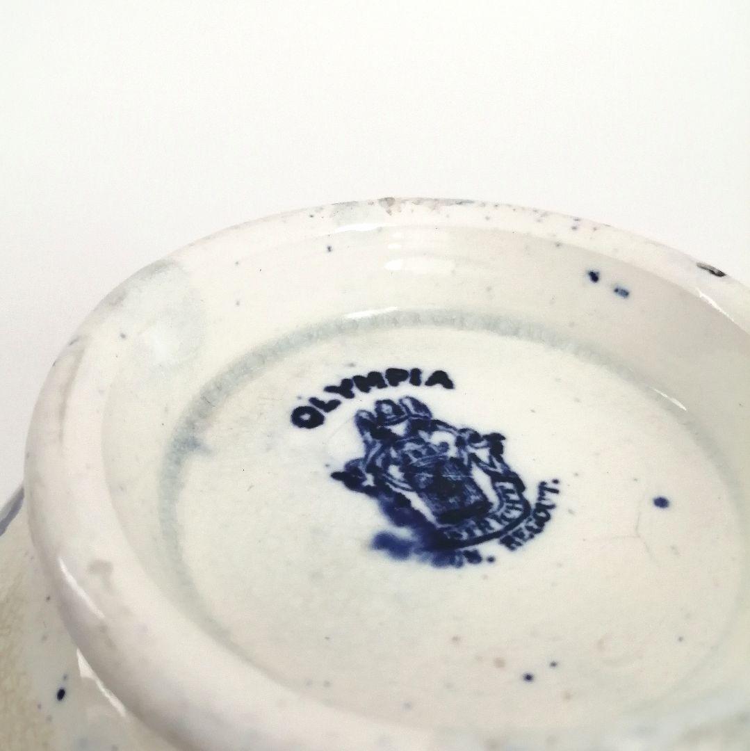 阿蘭陀焼 デルフト ペトルス・レグー窯 銅版転写 カフェオレボウル アンティーク