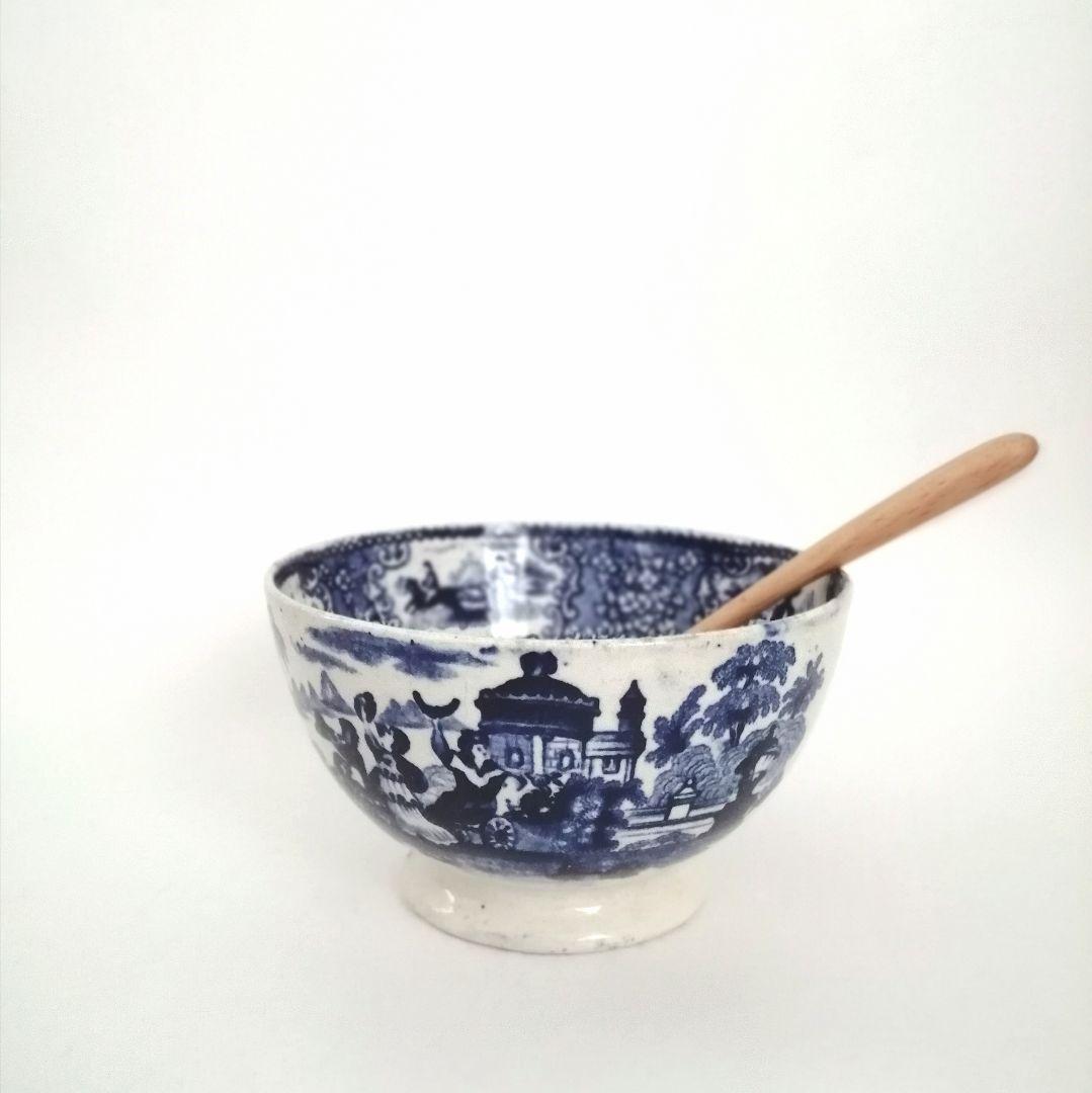 阿蘭陀焼 デルフト ペトルス・レグー窯 銅版転写 カフェオレボウル アンティーク