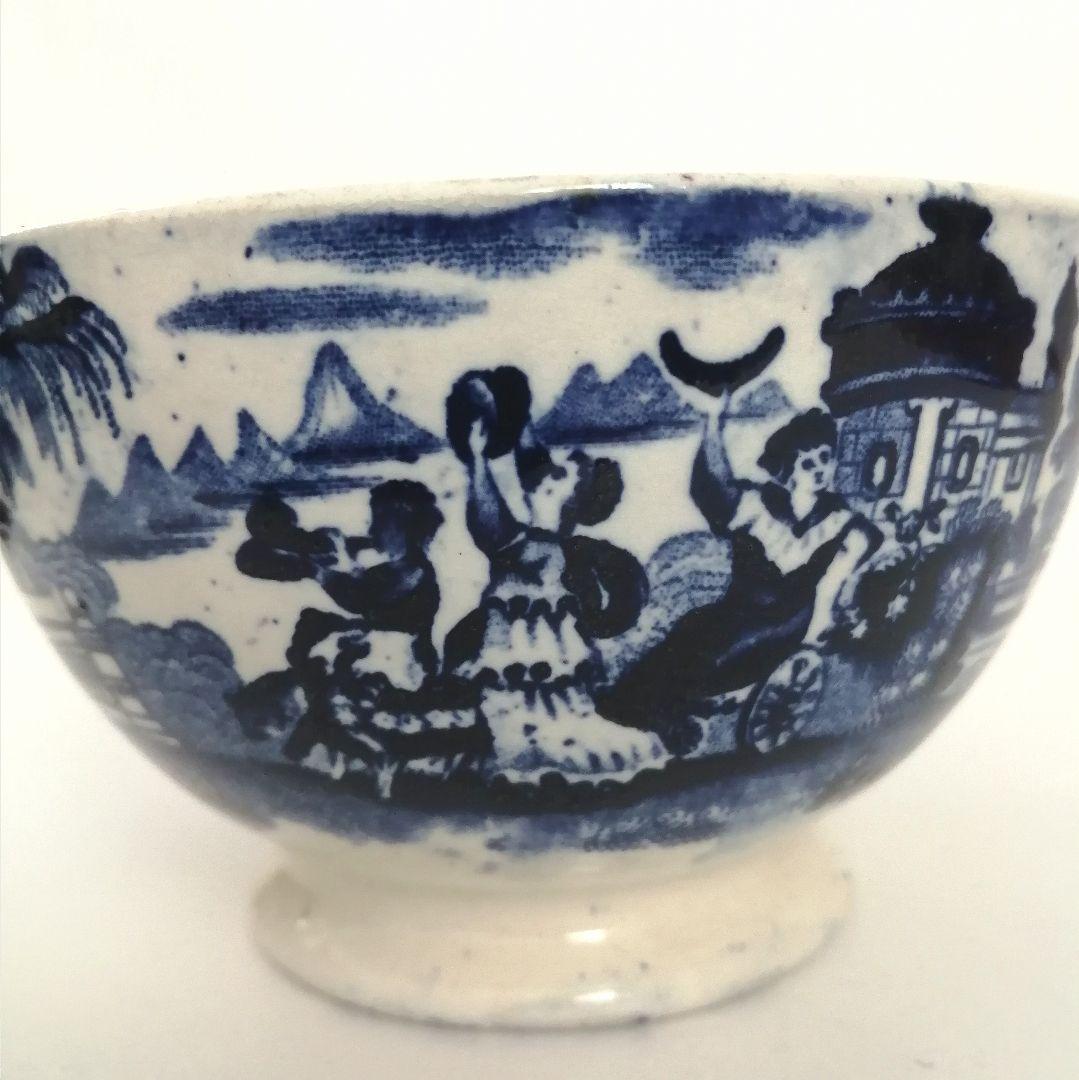 阿蘭陀焼 デルフト ペトルス・レグー窯 銅版転写 カフェオレボウル アンティーク