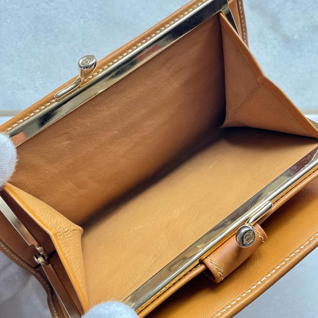 ■598 GUCCI オールドグッチ シェリー GGマイクロ がまぐち 折り財布