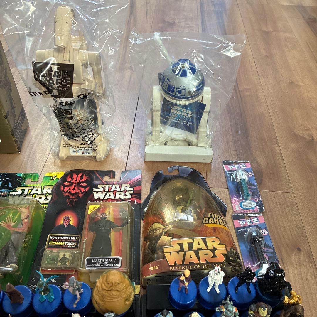 ペプシコーラ　スターウォーズ　ボトルキャップ　60個　缶ホルダーフィギュア