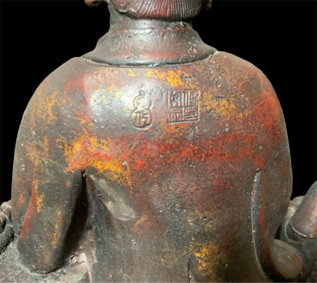 極上・鉄造鍍金仏・中国古玩・チベット仏教・仏教美術・観音菩薩・三尊・仏像・仏具