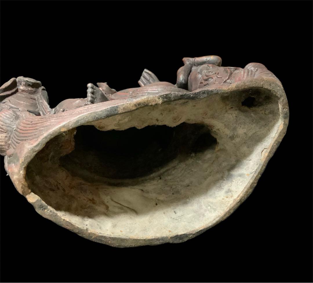 極上・鉄造鍍金仏・中国古玩・チベット仏教・仏教美術・観音菩薩・三尊・仏像・仏具