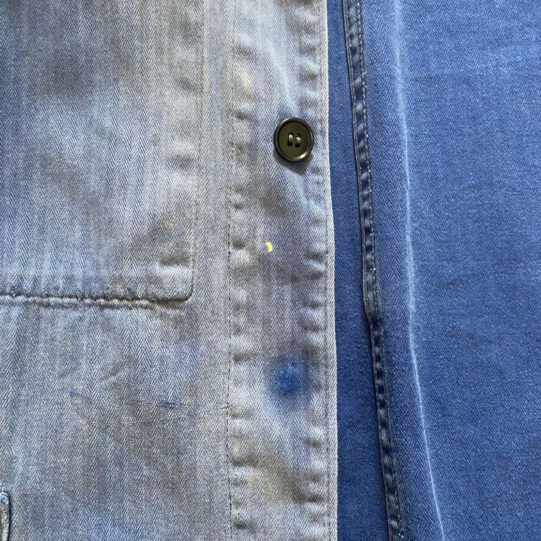 70s フレンチワーク　ユーロ　コットンジャケット ボロ