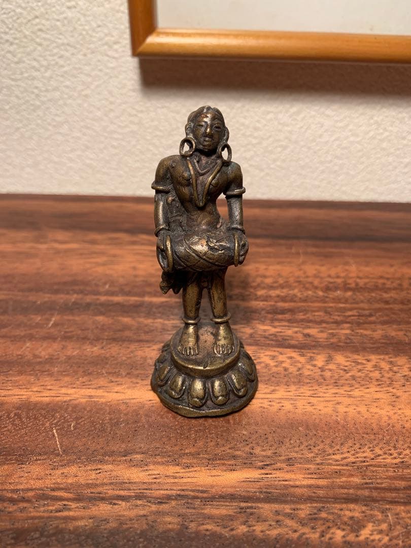 インド 真鍮 女神 ドクラ ヒンドゥー教 4体セット 古美術 19世紀