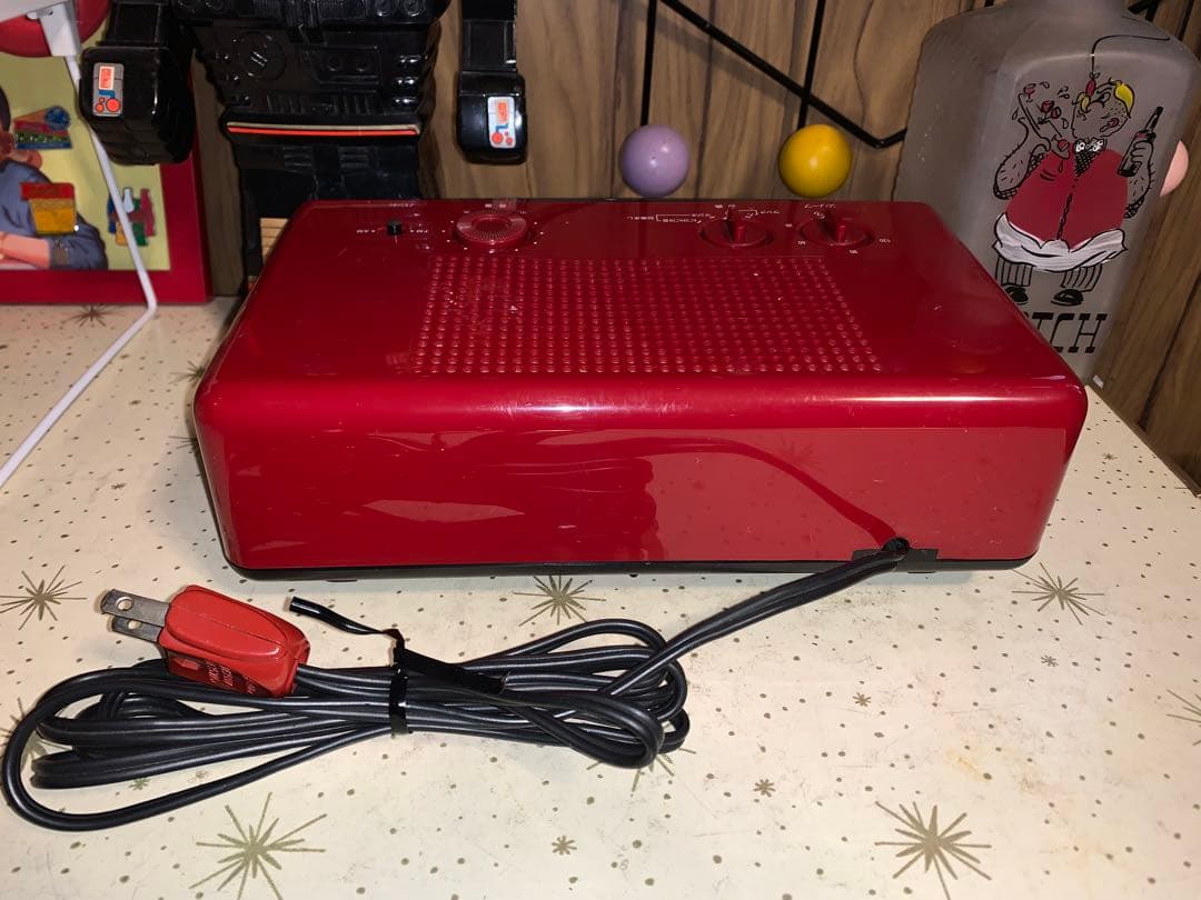 昭和レトロ　動作品　ナショナル　ラジオ付　パタパタ時計　スペースエイジ　イームズ