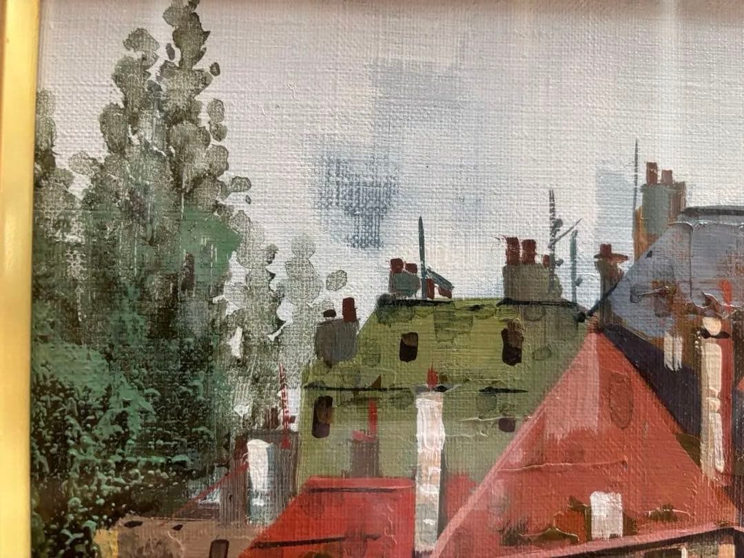 竹内敏彦『パリの街』油彩画 F4