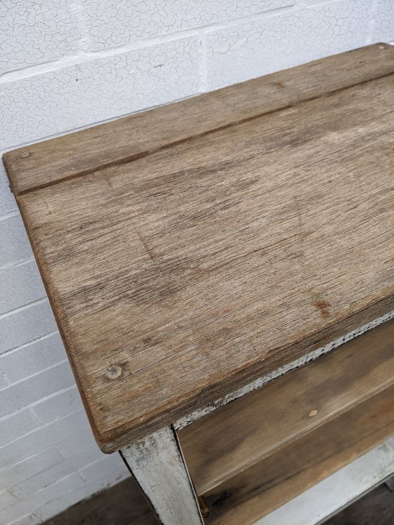 古材飾り棚　白