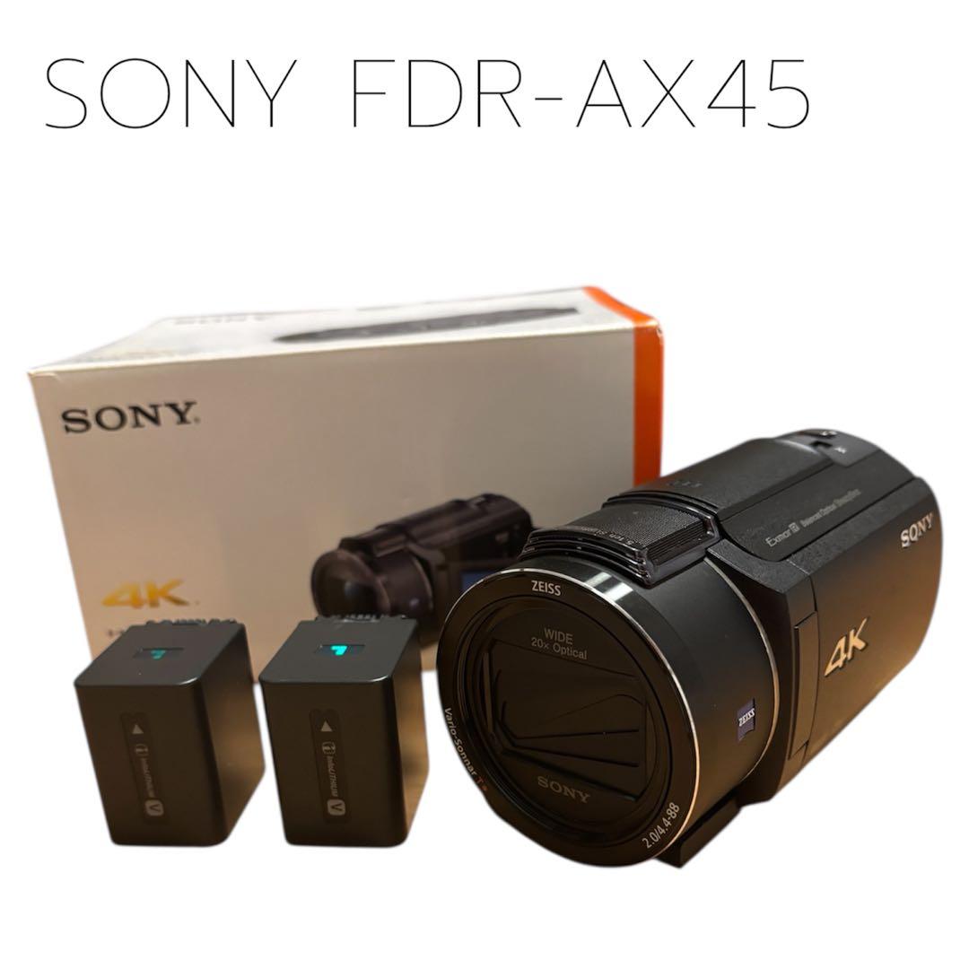 極美品 SONY FDR-AX45 4Kビデオカメラ バッテリー2個付