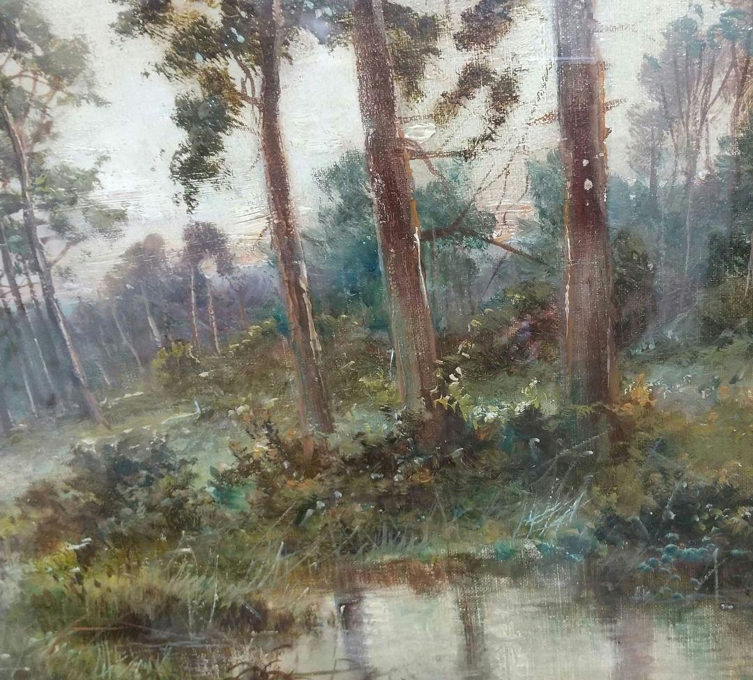 1月17日まで限定値下げ L.Richard「サレーの風景」油彩12号