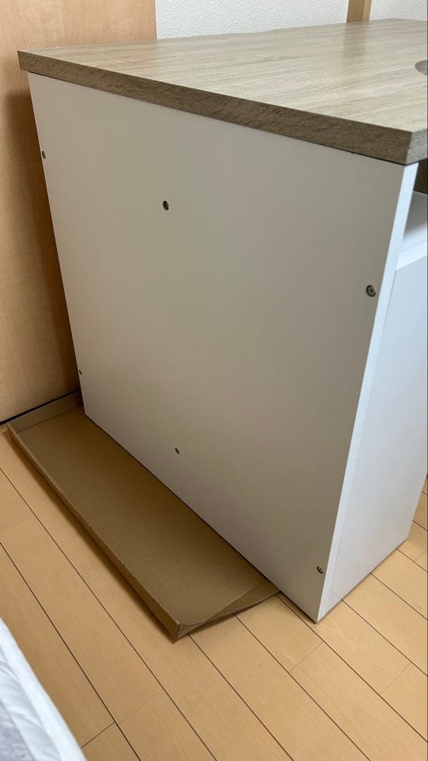 L字型デスク 合成木材 収納付き パソコンデスク