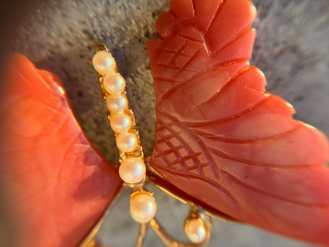 優*希様 ネックレス　リング　ブローチ　イヤリング　セット　珊瑚　さんご　サンゴ