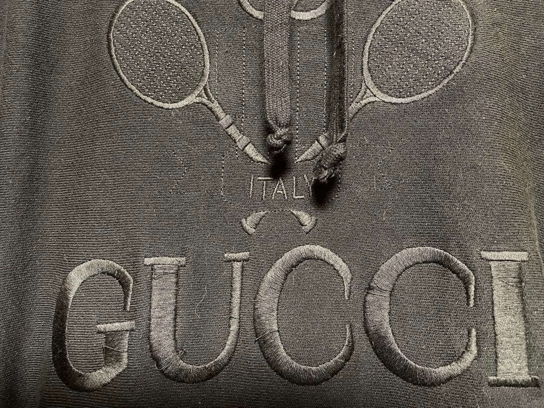 GUCCI ラケット刺繍パーカー　Sサイズ　グッチ