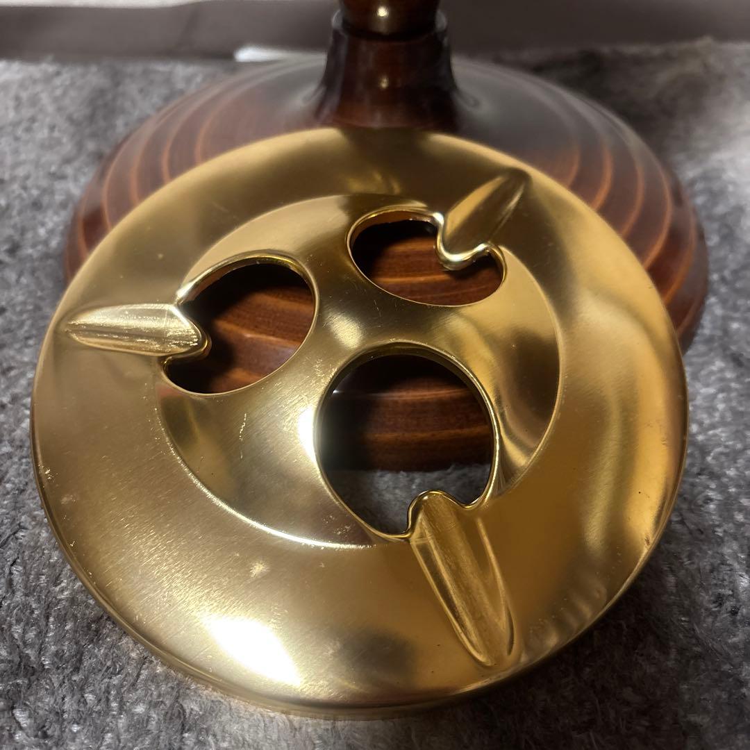 灰皿　木目調　アンティーク　未使用