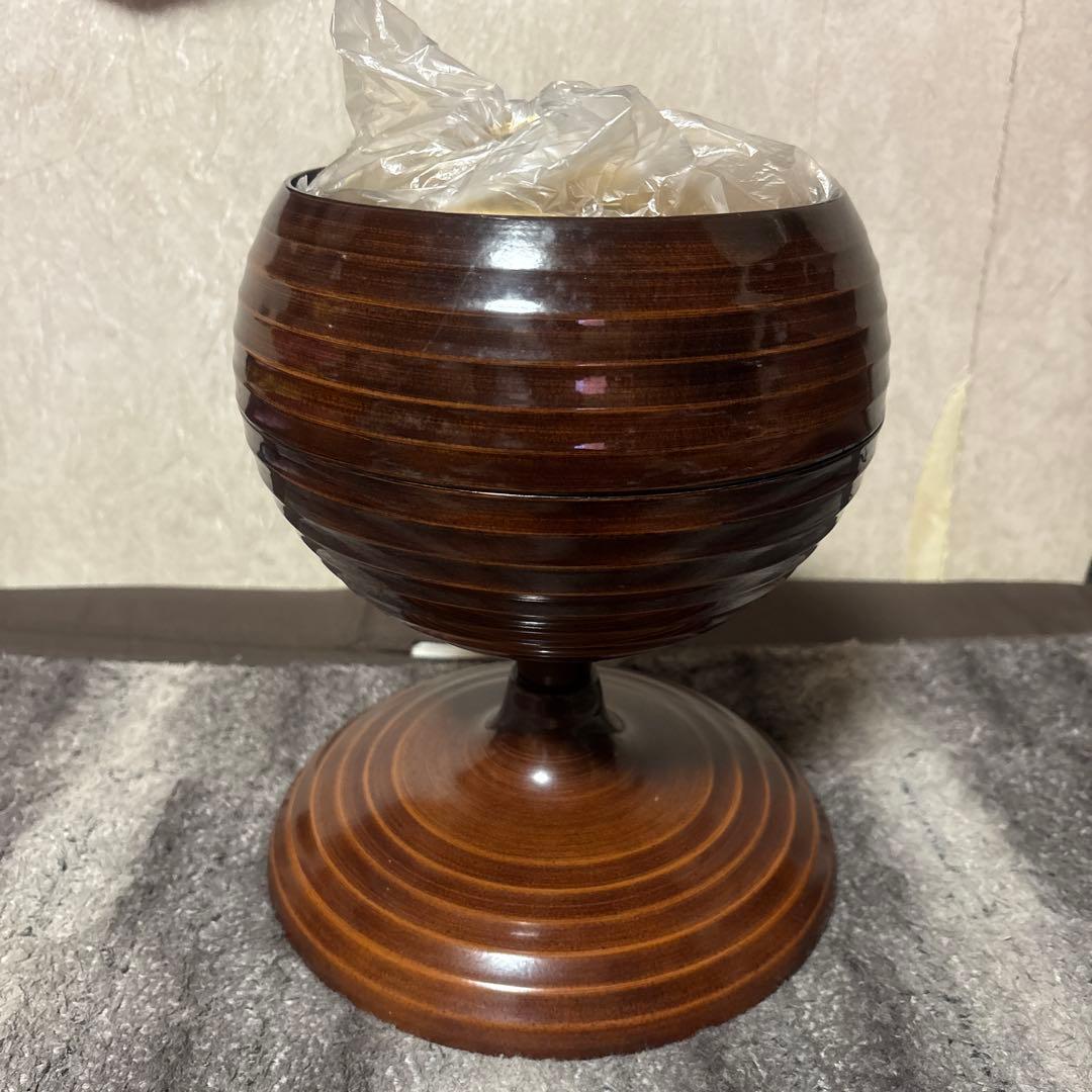 灰皿　木目調　アンティーク　未使用