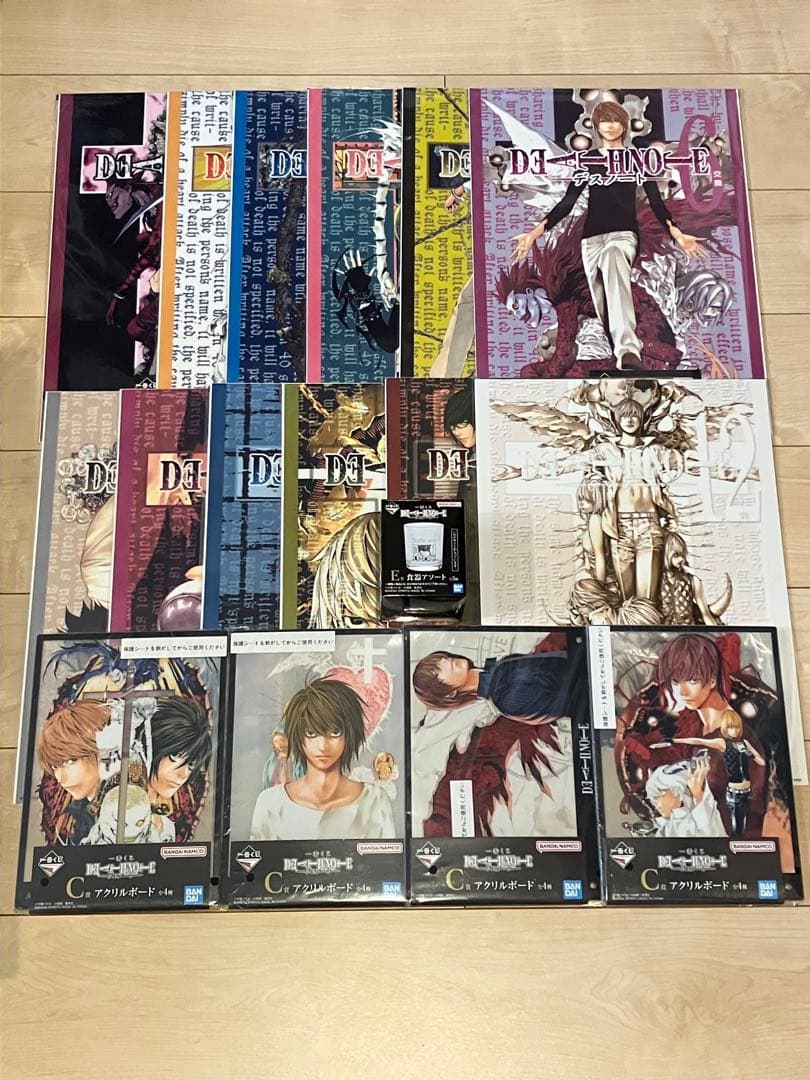 一番くじDEATH NOTE C賞アクリルボード F賞クリアポスターコンプセット
