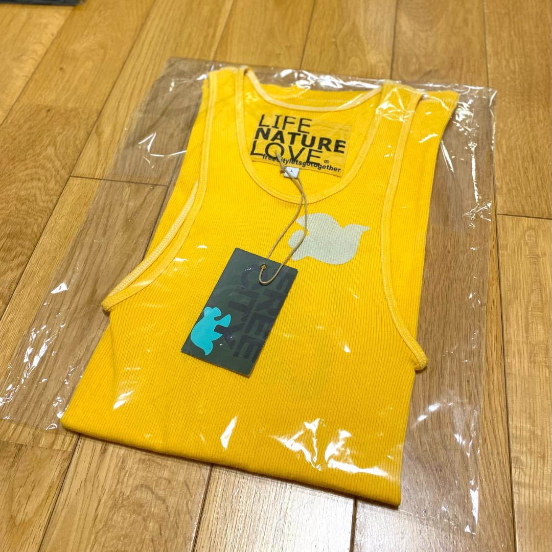 FREECITY　フリーシティ　リブ タンクトップ　イエロー　L　キムタク着