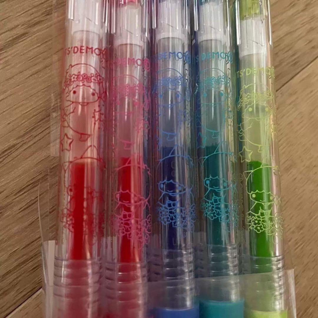 【新品未使用】リトルツインスターズ ボールペン 5本セット 0.5mm