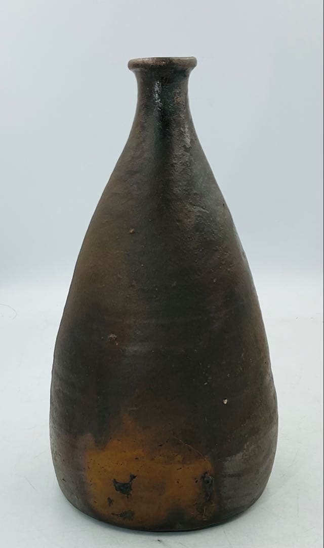 【１０】◆江戸時代初期　古備前焼舟徳利　桐保存箱◆