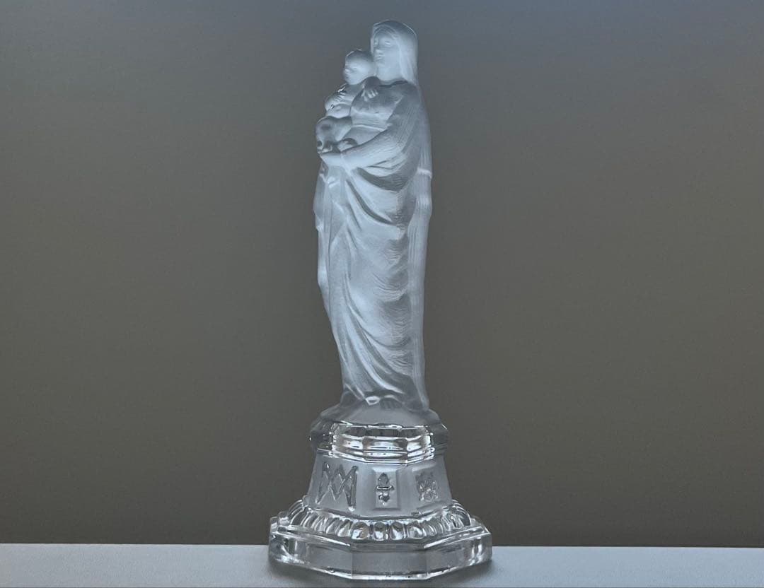 Baccarat バカラ/※刻印有 マリア　キリスト　フロストガラス