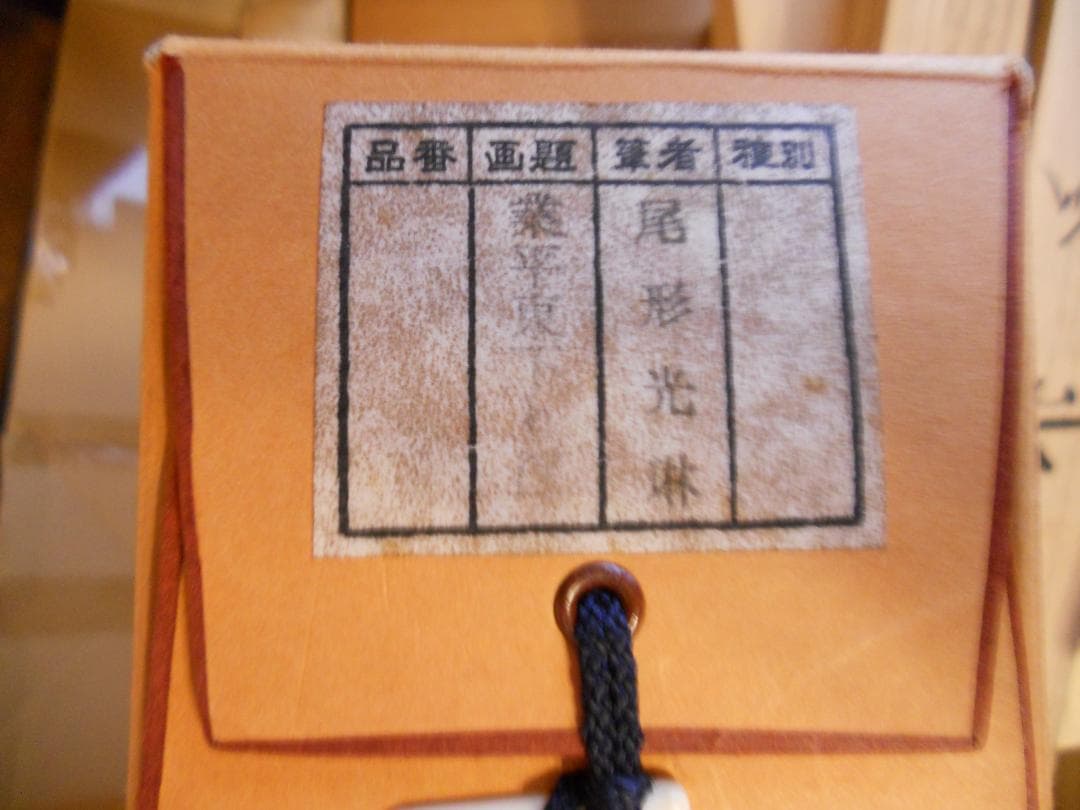 掛け軸 尾形光琳 業平東下り図 紙本 名品 複製 希少 軸装 茶道具 掛軸 です