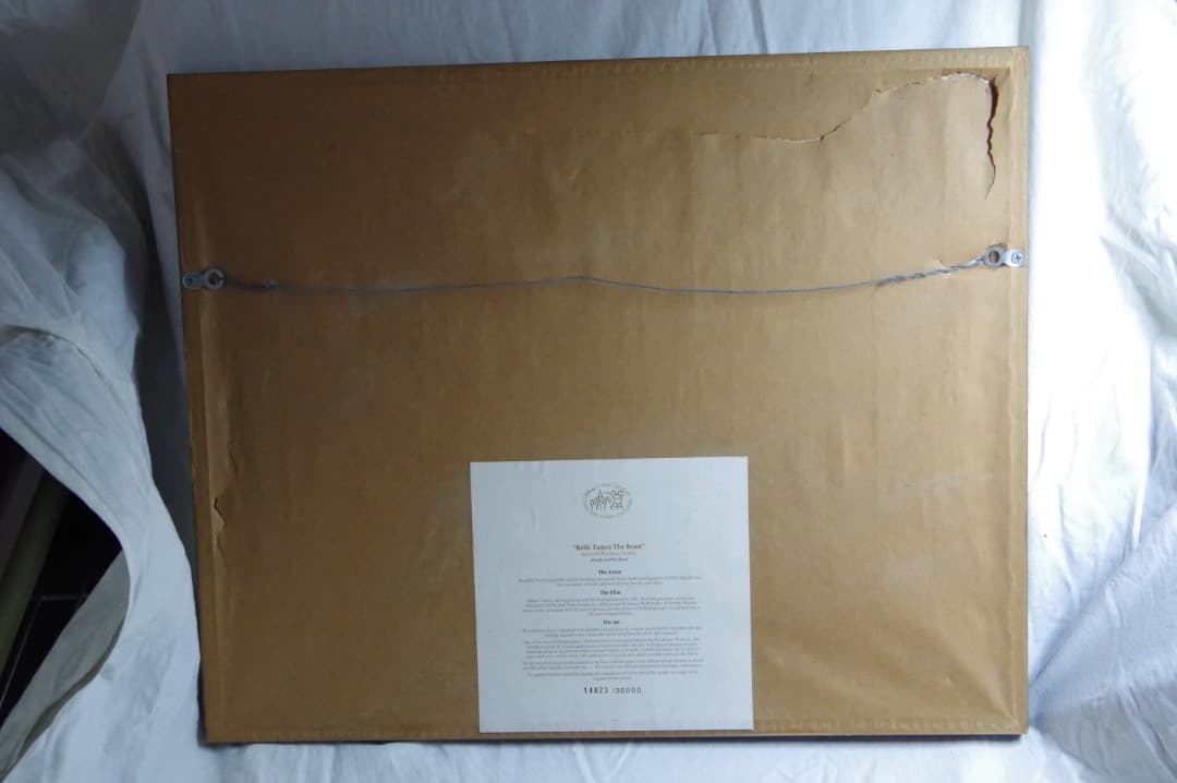 激レア！秘話あり　美女と野獣 原画 リミテッドエディション　橋本元首相と争奪戦