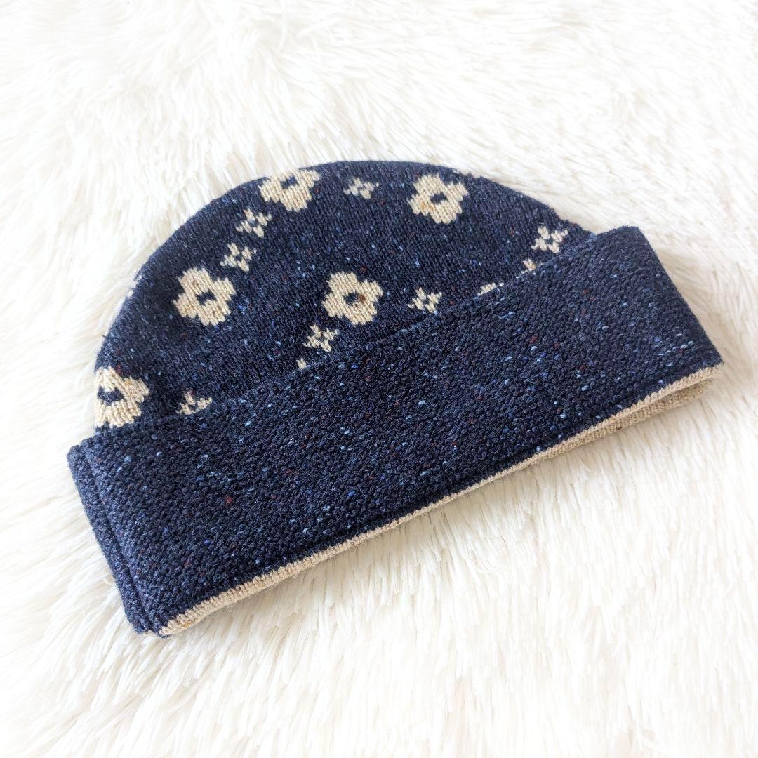 ✨希少✨ ルイヴィトン モノグラム 総柄 ロゴ　ニットキャップ カシミヤ