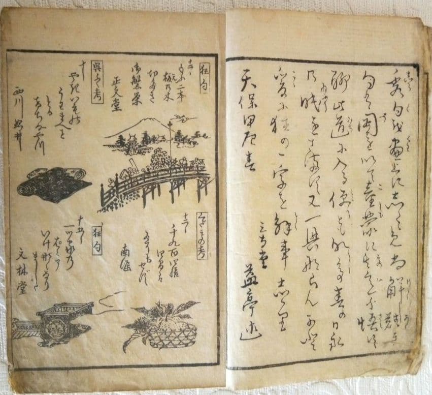 草双紙合巻版画本俳風たねふくべ柳句隠句画賛図式、益亭評、筆屋文林堂本屋正文堂出版