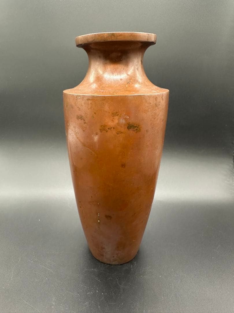 明治時代　花瓶　片切彫　骨董古美術