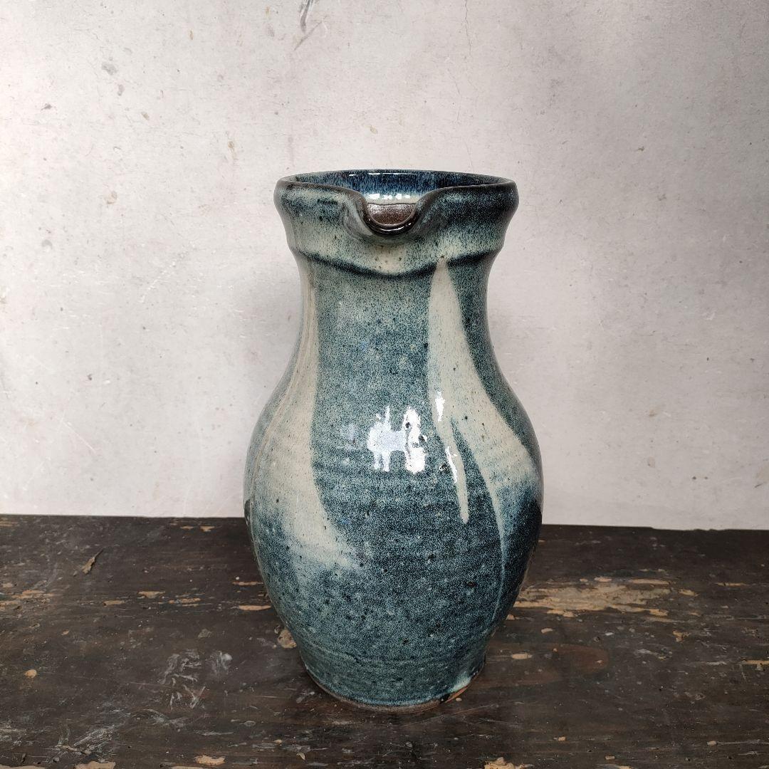 【希少】湯町窯 水差し ピッチャーレアアンティークビンテージ民藝デザイン花瓶器