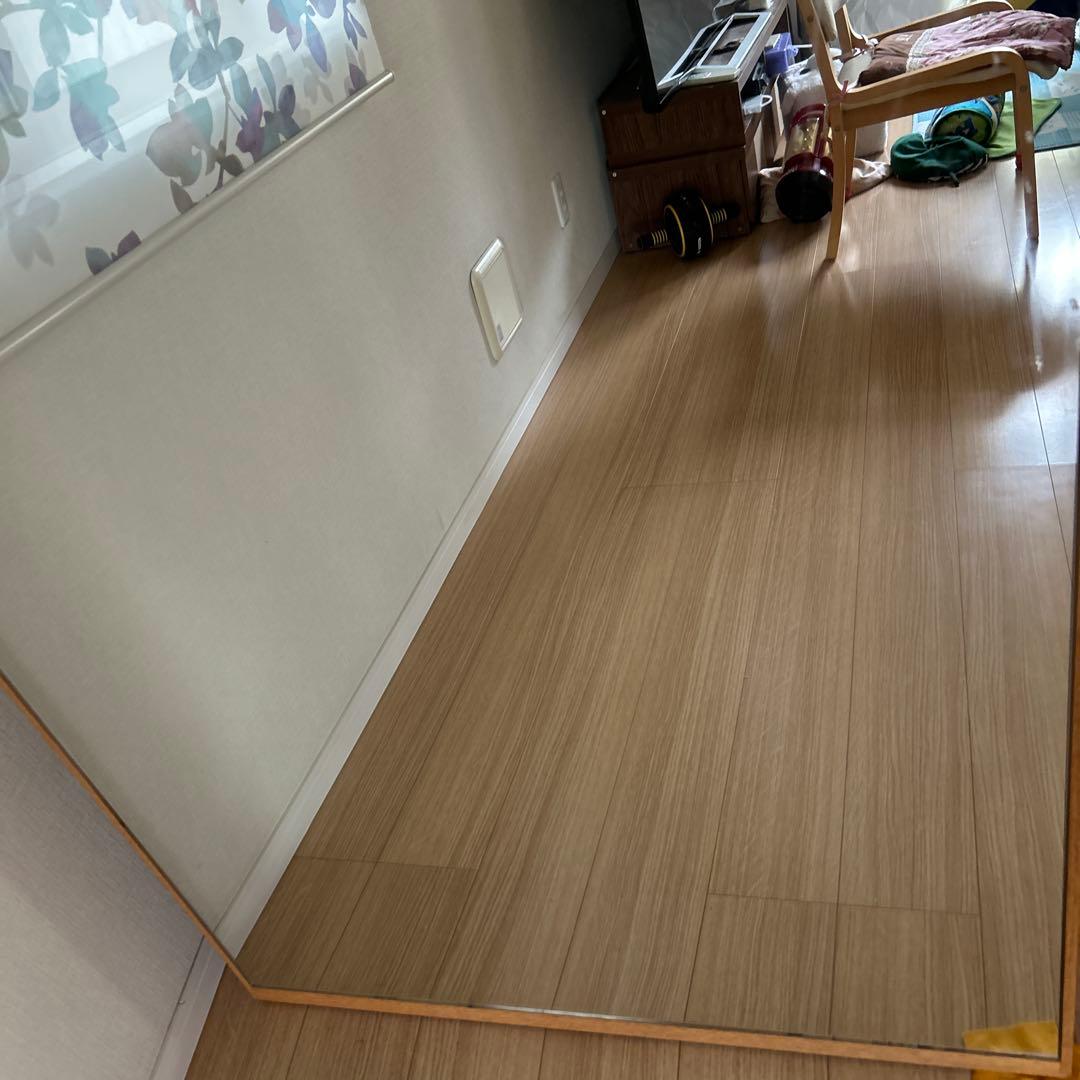 特大鏡　巨大全身姿見　洗面台店鏡玄関鏡立掛けミラー 大型立掛け式天然木フレーム