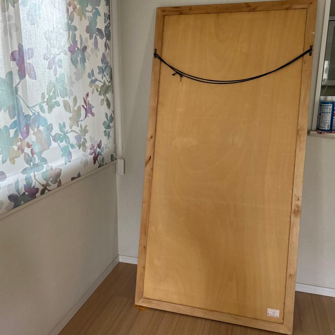 特大鏡　巨大全身姿見　洗面台店鏡玄関鏡立掛けミラー 大型立掛け式天然木フレーム