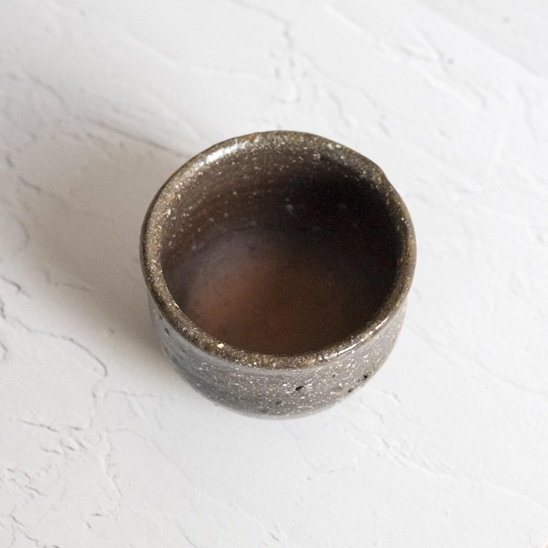 常滑焼 人間国宝 三代目 山田常山 造 ぐい呑み 箱付き｜骨董 アンティーク