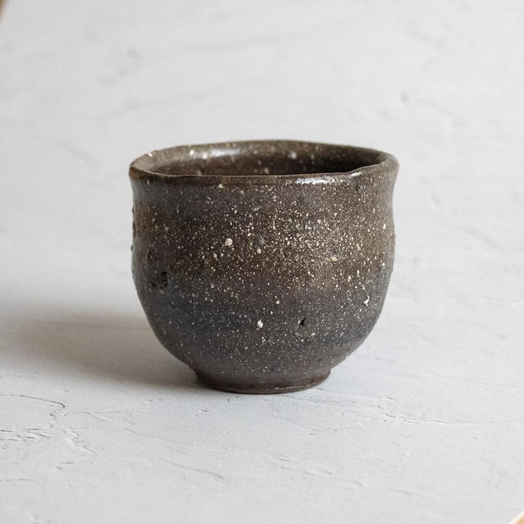 常滑焼 人間国宝 三代目 山田常山 造 ぐい呑み 箱付き｜骨董 アンティーク