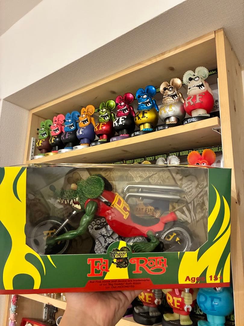 箱付き/ラットフィンク/Rat Fink/バイク/フィギュア/スタチュー