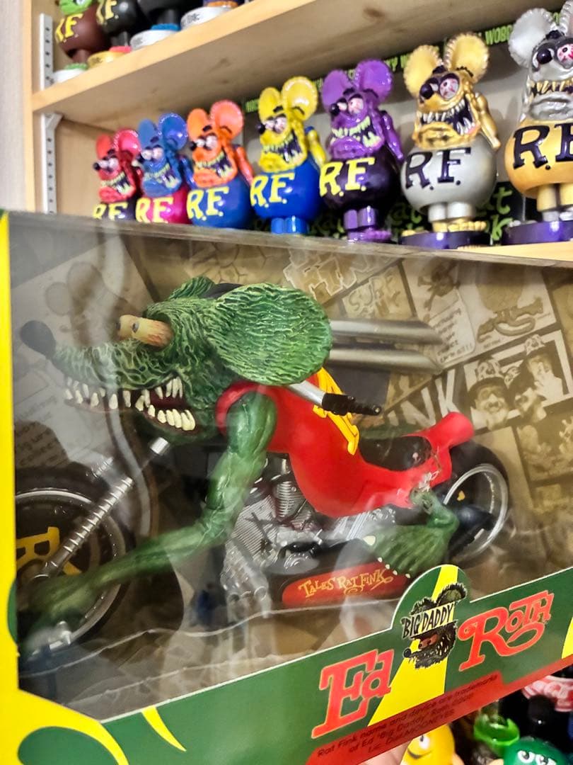 箱付き/ラットフィンク/Rat Fink/バイク/フィギュア/スタチュー