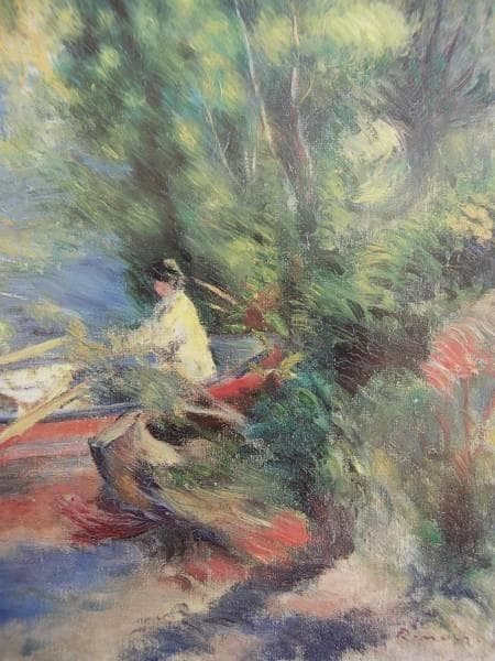 ルノワール、水辺にて、希少画集画、新品高級額、額装付、状態良好