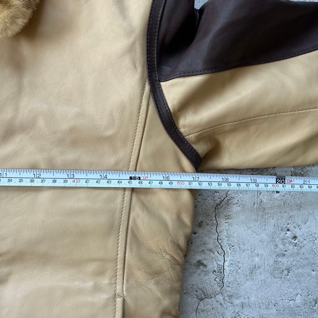 希少 AVIREX 羊革 ラムレザー B-3 ボマージャケット M