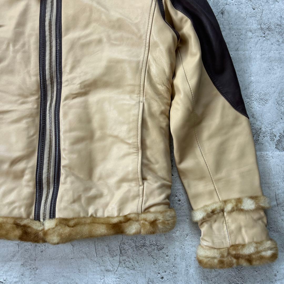 希少 AVIREX 羊革 ラムレザー B-3 ボマージャケット M