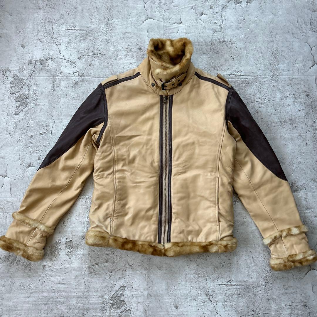 希少 AVIREX 羊革 ラムレザー B-3 ボマージャケット M