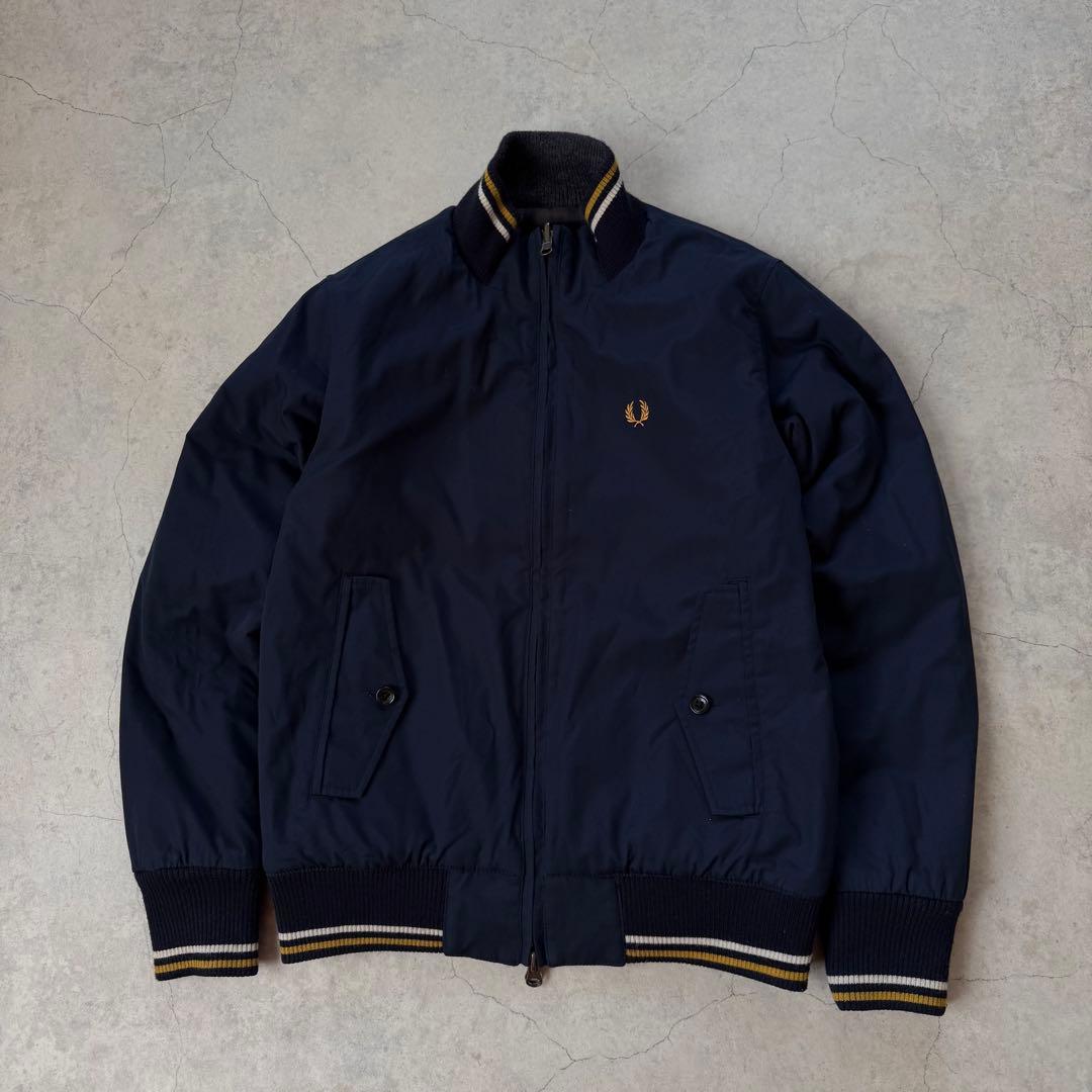 FRED PERRY リバーシブル フルジップ ジャケット ネイビー