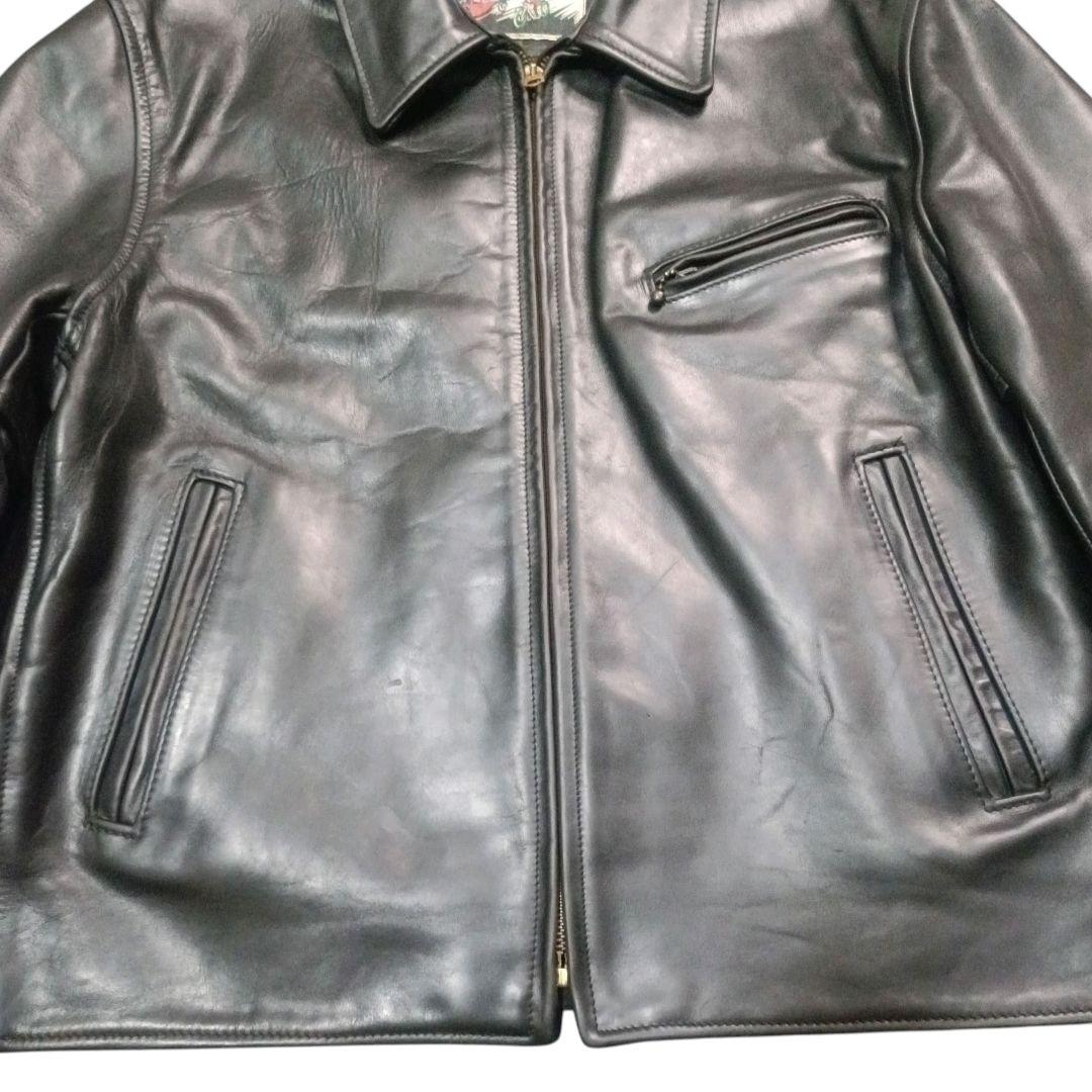 ✨AERO LEATHER 茶芯 ホースハイド カフェレーサーシングルライダース