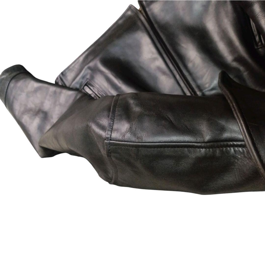 ✨AERO LEATHER 茶芯 ホースハイド カフェレーサーシングルライダース