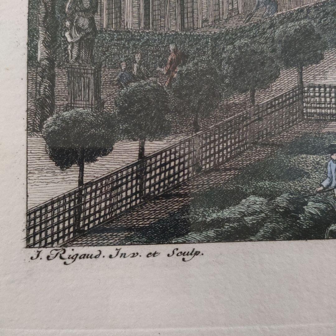 大判銅版画『オルレアン公モンシニョール殿下王宮』、ルーブル美術館エンボスマーク入