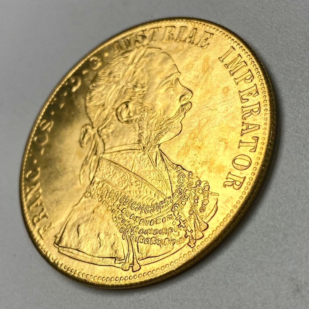 海外古銭　オーストリア　ダカット　双頭の鷲　　1881年