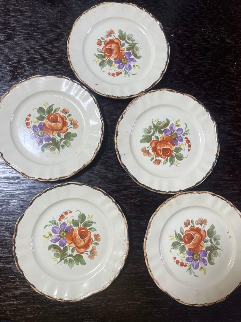 アンティーク　プレート　5枚　イタリア　pagnossin