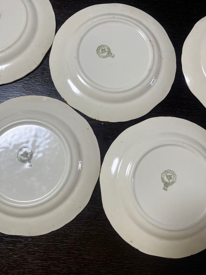 アンティーク　プレート　5枚　イタリア　pagnossin